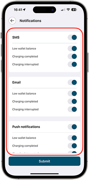 Setting up idle fee notifications
