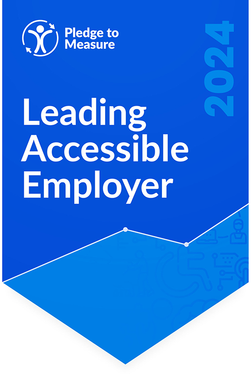 Pledge to Measure's Leading Accessible Employer 2024 badge