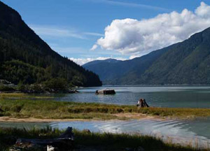 The Clayton Falls recreation area - the only ocean-front park in the Bella Coola area