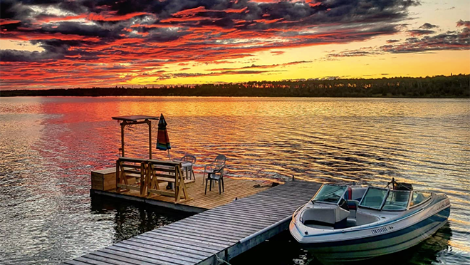 Sunset at Green Lake north of Cache Creek