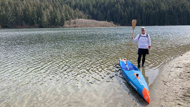 Jacques Chapdelaine poses at Hayward Lake reservoir 