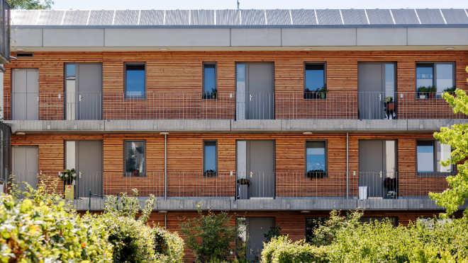 Multi-family House with Solar Panel