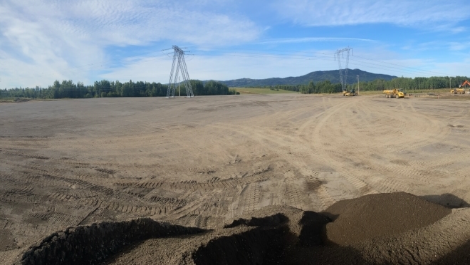 Site preparation at Palling Capacitor Station site.