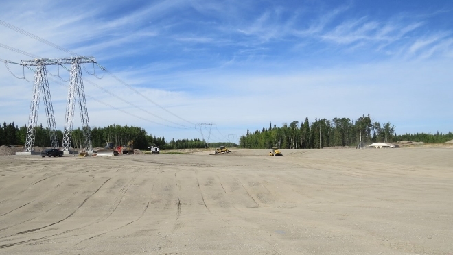 Site preparation at Saranovich Capacitor Station site.