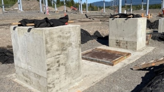 Foundation installation at Skeena Substation