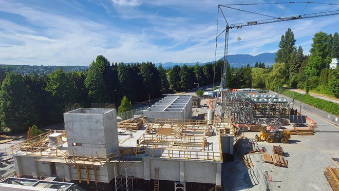 Sterling substation construction of new building.