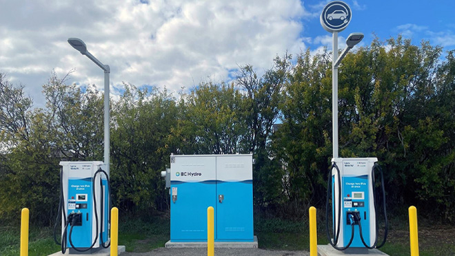 Vanderhoof, B.C. EV fast charging site