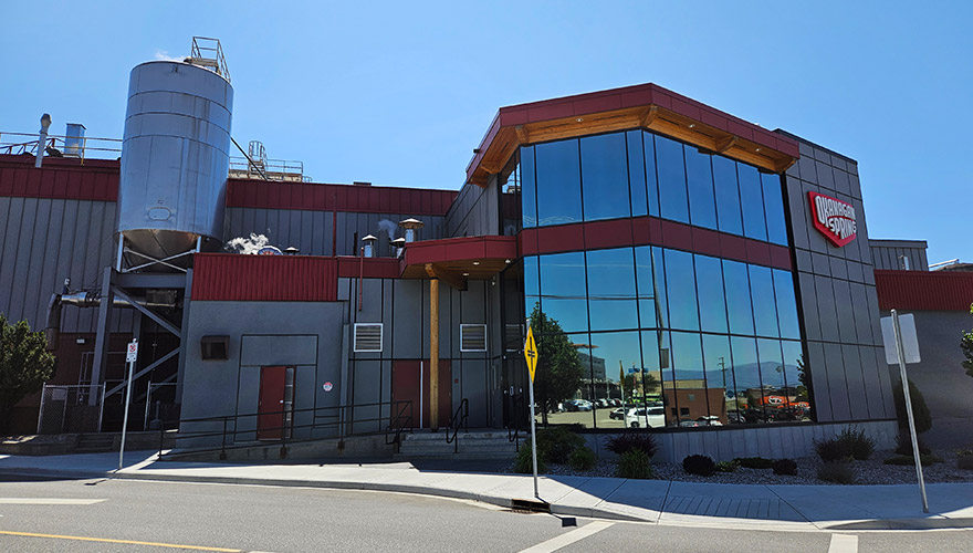 Okanagan Springs Brewery building in Vernon